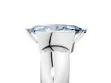 White gold Fancy Blue Marquise  Solitaire Tension Set Diamond Ring with Wide Band_25