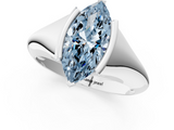 White gold Fancy Blue Marquise  Solitaire Tension Set Diamond Ring_21