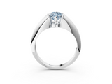 White gold Fancy Blue Marquise  Solitaire Tension Set Diamond Ring_23