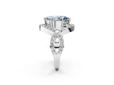 White gold Fancy Blue Marquise  Solitaire Twist Band Pavé Diamond Engagement Ring_34