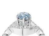 White gold Fancy Blue Marquise  Solitaire Twist Band Pavé Diamond Engagement Ring_36