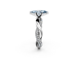 White gold Fancy Blue Marquise  Solitaire Twist Band with Pave Prong Setting_61