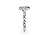 White gold Fancy Blue Marquise  Solitaire Twisted Band with Pavé Accents and Four-Prong Setting_21