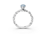White gold Fancy Blue Marquise  Solitaire Twisted Band with Pavé Accents and Four-Prong Setting_23