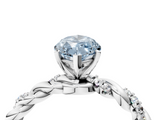 White gold Fancy Blue Marquise  Solitaire Twisted Band with Pavé Accents and Four-Prong Setting_23