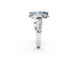 White gold Fancy Blue Marquise  Solitaire Twisted Band with Prong Setting_5
