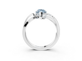 White gold Fancy Blue Marquise  Solitaire Twisted Band with Prong Setting_6