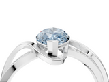 White gold Fancy Blue Marquise  Solitaire Twisted Band with Prong Setting_7