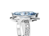 White gold Fancy Blue Marquise  Solitaire Twisted Band with Prong Setting_8