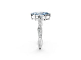 White gold Fancy Blue Marquise  Solitaire Twisted Pave Diamond Ring with Four-Prong Setting_14