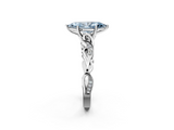 White gold Fancy Blue Marquise  Solitaire Vine Band with Milgrain Prong Setting_5