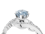White gold Fancy Blue Marquise  Solitaire with Pavé Twist Band and Four-Prong Setting_59
