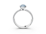 White gold Fancy Blue Marquise  Solitaire with Pave Band and Four-Prong Setting_6