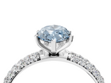 White gold Fancy Blue Marquise  Solitaire with Pave Band and Four-Prong Setting_7