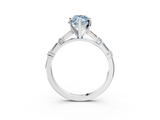 White gold Fancy Blue Marquise  Solitaire with Side Baguettes and Channel Set Band_63