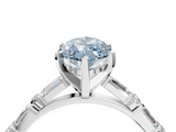 White gold Fancy Blue Marquise  Solitaire with Side Baguettes and Channel Set Band_64