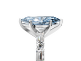 White gold Fancy Blue Marquise  Solitaire with Side Baguettes and Channel Set Band_65