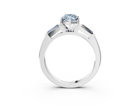 White gold Fancy Blue Marquise  Solitaire with Tapered Baguette Side Stones on a Classic Band with Four-Prong Setting_48