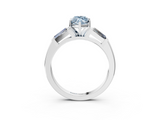White gold Fancy Blue Marquise  Solitaire with Tapered Baguette Side Stones on a Classic Band with Four-Prong Setting_78