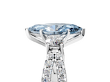 White gold Fancy Blue Marquise  Three-Stone Diamond Ring with Pavé Split Shank and Four-Prong Setting_81