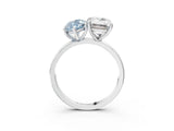 White gold Fancy Blue Marquise  and Emerald Cut Toi Moi Ring with Prong Setting_48