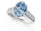 White gold Fancy Blue Oval  Brilliant Channel-Set Solitaire Ring with Four-Prong Setting_21