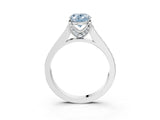 White gold Fancy Blue Oval  Brilliant Cut Diamond Engagement Ring with Pavé Band and Four-Prong Setting_52