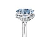 White gold Fancy Blue Oval  Brilliant Solitaire Engagement Ring with Six-Prong Setting and Classic Band_25
