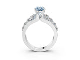 White gold Fancy Blue Oval  Brilliant Solitaire with Side Stones on a Pave Band and Four-Prong Setting_27
