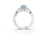 White gold Fancy Blue Oval Cut Brilliant Milgrain Pave Heart Band Solitaire Ring_3