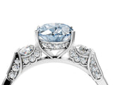 White gold Fancy Blue Oval Cut Brilliant Three-Stone Pave Band with Four-Prong Setting_4