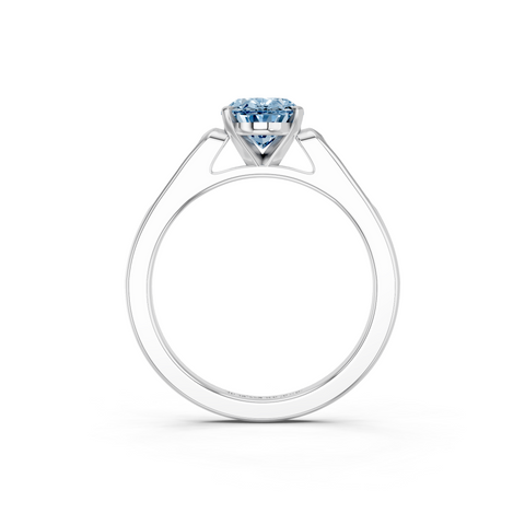 White gold Fancy Blue Oval  Cut Channel Set Solitaire Engagement Ring with Four-Prong Setting_79