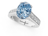 White gold Fancy Blue Oval  Cut Channel Set Solitaire Engagement Ring with Prong Setting_21