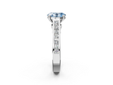 White gold Fancy Blue Oval  Cut Channel Set Solitaire Engagement Ring with Prong Setting_22