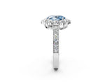 White gold Fancy Blue Oval Cut Cut Halo Diamond Pavé Engagement Ring with Milgrain Detailing_14