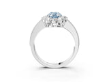 White gold Fancy Blue Oval Cut Cut Halo Diamond Pavé Engagement Ring with Milgrain Detailing_15