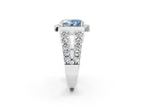 White gold Fancy Blue Oval Cut Cut Halo Split Shank Prong Set Ring_2