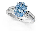 White gold Fancy Blue Oval Cut Cut Pave Split Shank Engagement Ring with Four-Prong Setting_13