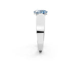 White gold Fancy Blue Oval Cut Diamond Channel Set Solitaire Ring with Four-Prong Setting_57