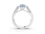 White gold Fancy Blue Oval Cut Diamond Channel Set Solitaire Ring with Four-Prong Setting_58