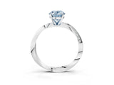 White gold Fancy Blue Oval Cut Diamond Engagement Ring with Side Stone Accents and Four-Prong Setting_15