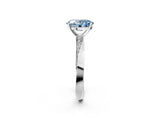 White gold Fancy Blue Oval Cut Diamond Engagement Ring with Side Stone Accents and Four-Prong Setting_44