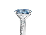 White gold Fancy Blue Oval Cut Diamond Engagement Ring with Side Stone Accents and Four-Prong Setting_47
