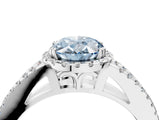 White gold Fancy Blue Oval Cut Diamond Halo Split Shank Engagement Ring_55