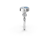 White gold Fancy Blue Oval  Cut Diamond Milgrain Marquise Band with Prong Setting_5