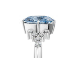 White gold Fancy Blue Oval Cut Diamond Ring with Side Stones and Four-Prong Setting_17