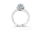 White gold Fancy Blue Oval Cut Diamond Scalloped Halo Engagement Ring with Round Shared Prong Band_15