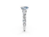 White gold Fancy Blue Oval Cut Diamond Side Stone Engagement Ring with Four-Prong Setting_32