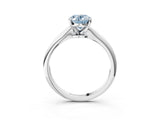 White gold Fancy Blue Oval Cut Diamond Solitaire Engagement Ring with Classic Band and Four-Prong Setting_51