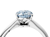 White gold Fancy Blue Oval Cut Diamond Solitaire Engagement Ring with Classic Band and Four-Prong Setting_52